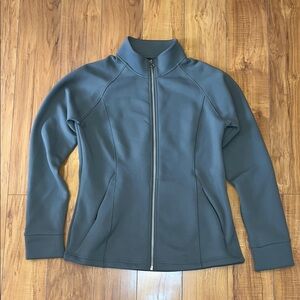 Women's Gray Zip-Up Jacket